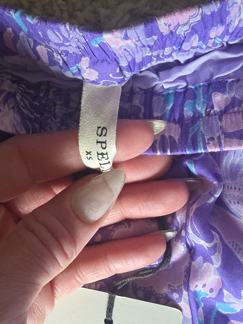 Spell Sannah Maxi Skirt Lavender Boho Tiered Maxi Skirt - Picture 7 of 10